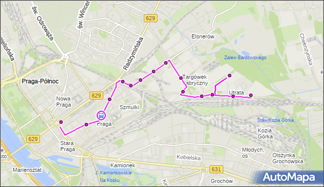 Rozkład jazdy autobusu 338 na przystanku Korsaka 01. ZTM Warszawa na mapie Targeo