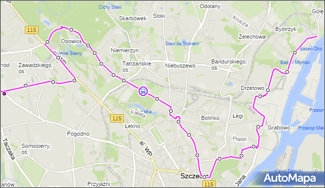 Rozkład jazdy autobusu 525 na przystanku Niemierzyńska Technopark 11. ZDiTM Szczecin na mapie Targeo