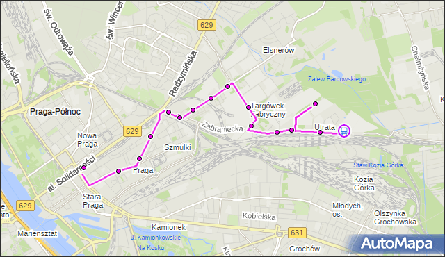 Rozkład jazdy autobusu 338 na przystanku Utrata 01. ZTM Warszawa na mapie Targeo
