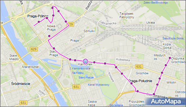 Rozkład jazdy autobusu 135 na przystanku Bliska 01. ZTM Warszawa na mapie Targeo