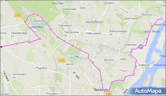 Rozkład jazdy autobusu 525 na przystanku Dobromiry nż 31. ZDiTM Szczecin na mapie Targeo
