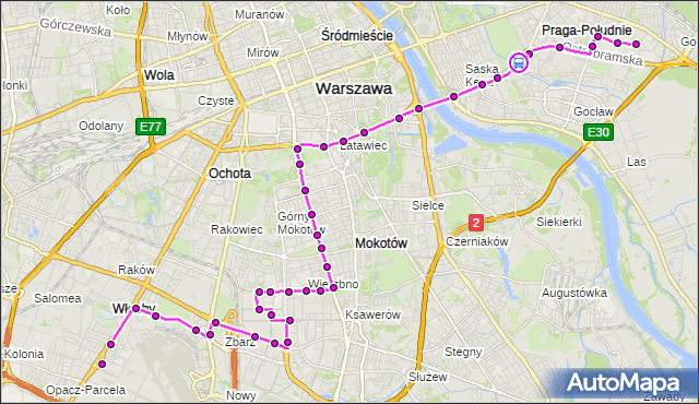Rozkład jazdy autobusu 182 na przystanku Kanał Gocławski 02. ZTM Warszawa na mapie Targeo