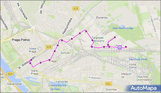 Rozkład jazdy autobusu 338 na przystanku Łubinowa 02. ZTM Warszawa na mapie Targeo
