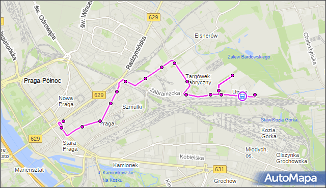 Rozkład jazdy autobusu 338 na przystanku Łubinowa 02. ZTM Warszawa na mapie Targeo