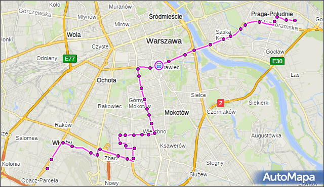 Rozkład jazdy autobusu 182 na przystanku Marszałkowska 01. ZTM Warszawa na mapie Targeo