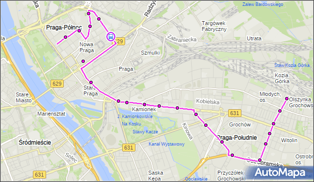 Rozkład jazdy autobusu 135 na przystanku Szwedzka 04. ZTM Warszawa na mapie Targeo