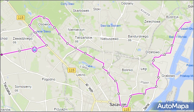 Rozkład jazdy autobusu 525 na przystanku Unii Lubelskiej Szpital 12. ZDiTM Szczecin na mapie Targeo