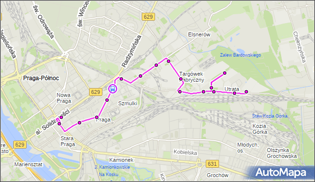 Rozkład jazdy autobusu 338 na przystanku Wołomińska 02. ZTM Warszawa na mapie Targeo