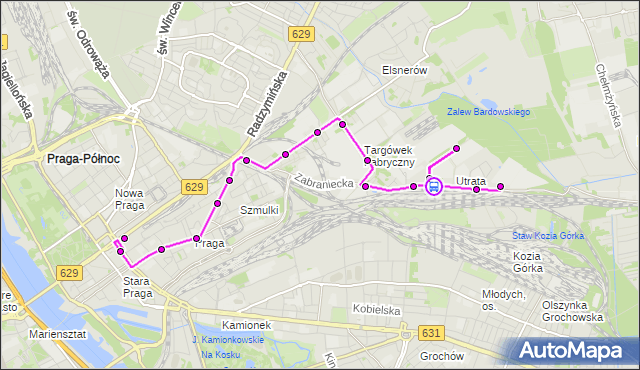 Rozkład jazdy autobusu 338 na przystanku Zabraniecka 02. ZTM Warszawa na mapie Targeo