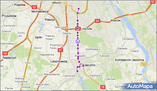 Rozkład jazdy autobusu 709 na przystanku Kapeli 02. ZTM Warszawa na mapie Targeo