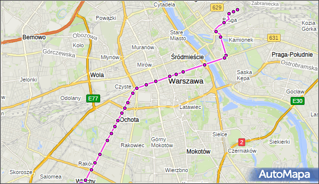 Rozkład jazdy tramwaju 7 na przystanku Lipowczana 02. ZTM Warszawa na mapie Targeo