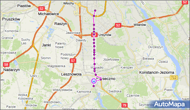 Rozkład jazdy autobusu 709 na przystanku Powstańców Warszawy 02. ZTM Warszawa na mapie Targeo