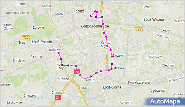 Rozkład jazdy autobusu 70 na przystanku Paderewskiego - Karpacka. MPKLodz na mapie Targeo