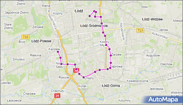 Rozkład jazdy autobusu 70 na przystanku Paderewskiego - Tuszyńska. MPKLodz na mapie Targeo