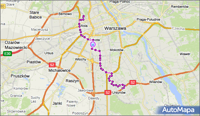 Rozkład jazdy autobusu 136 na przystanku Uniwersytet Medyczny 02. ZTM Warszawa na mapie Targeo