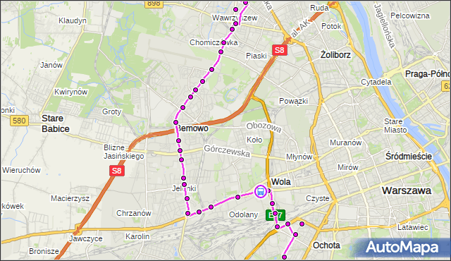 Rozkład jazdy autobusu 184 na przystanku Ordona-WSA 02. ZTM Warszawa na mapie Targeo