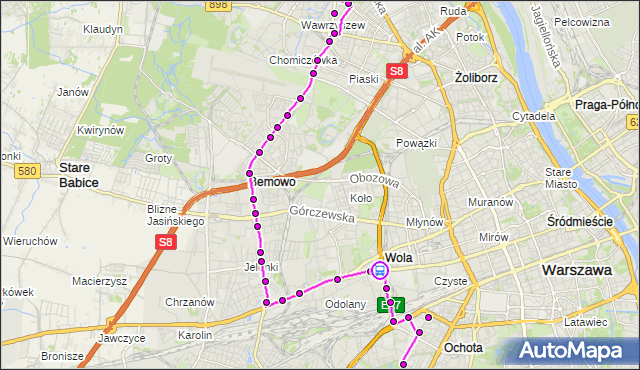 Rozkład jazdy autobusu 184 na przystanku PKP Wola (Kasprzaka) 02. ZTM Warszawa na mapie Targeo