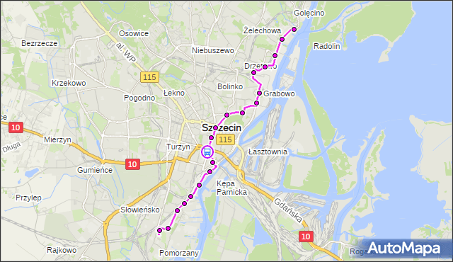 Rozkład jazdy tramwaju 3 na przystanku Brama Portowa 31. ZDiTM Szczecin na mapie Targeo
