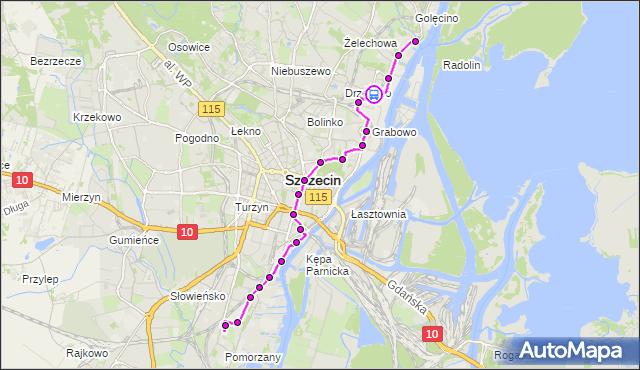 Rozkład jazdy tramwaju 3 na przystanku Dobromiry 22. ZDiTM Szczecin na mapie Targeo