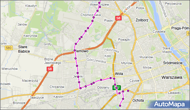 Rozkład jazdy autobusu 184 na przystanku Grzymały-Sokołowskiego 06. ZTM Warszawa na mapie Targeo