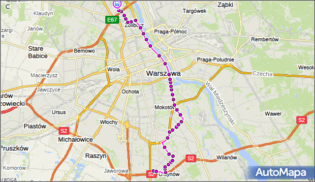 Rozkład jazdy autobusu 185 na przystanku Klaudyny 01. ZTM Warszawa na mapie Targeo