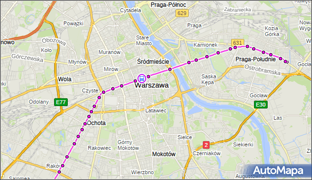 Rozkład jazdy tramwaju 9 na przystanku Krucza 06. ZTM Warszawa na mapie Targeo