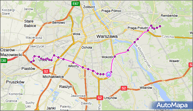 Rozkład jazdy autobusu 401 na przystanku Noskowskiego 01. ZTM Warszawa na mapie Targeo