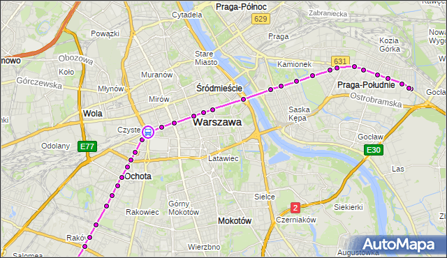 Rozkład jazdy tramwaju 9 na przystanku pl.Zawiszy 06. ZTM Warszawa na mapie Targeo