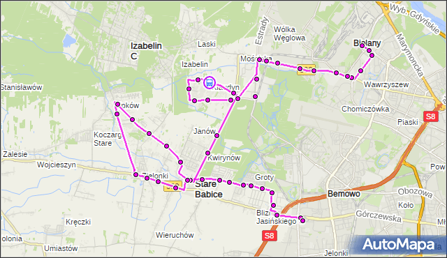 Rozkład jazdy autobusu 712 na przystanku Ciećwierza 01. ZTM Warszawa na mapie Targeo