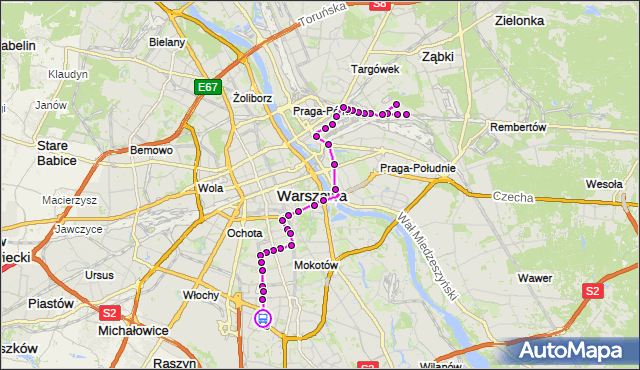 Rozkład jazdy autobusu 138 na przystanku Cybernetyki 01. ZTM Warszawa na mapie Targeo