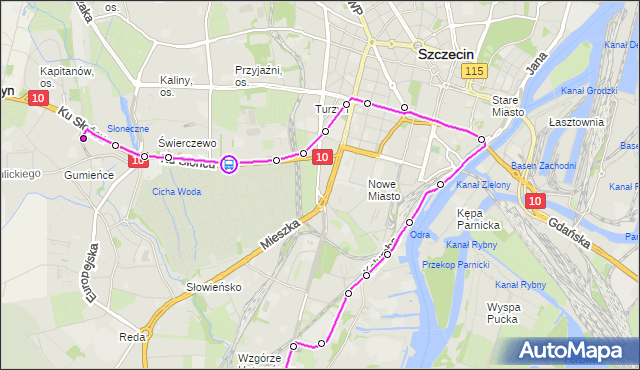 Rozkład jazdy autobusu 528 na przystanku Karola Miarki 21. ZDiTM Szczecin na mapie Targeo