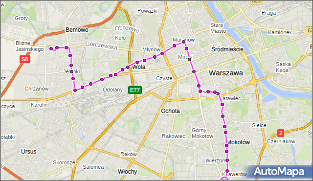 Rozkład jazdy tramwaju 10 na przystanku Metro Wilanowska 06. ZTM Warszawa na mapie Targeo