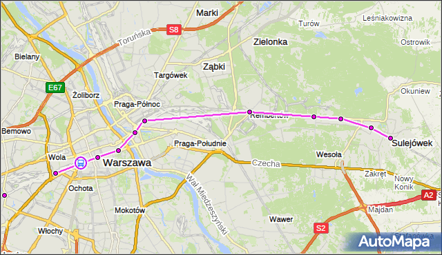 Rozkład jazdy autobusu S2 na przystanku Warszawa Ochota 02. ZTM Warszawa na mapie Targeo