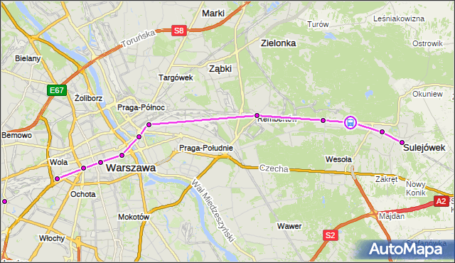 Rozkład jazdy autobusu S2 na przystanku Warszawa Wola Grzybowska 01. ZTM Warszawa na mapie Targeo
