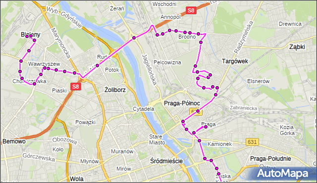 Rozkład jazdy autobusu N02 na przystanku Abrahama 02. ZTM Warszawa na mapie Targeo