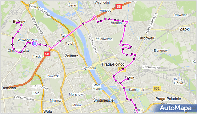 Rozkład jazdy autobusu N02 na przystanku Bielany-Ratusz 02. ZTM Warszawa na mapie Targeo
