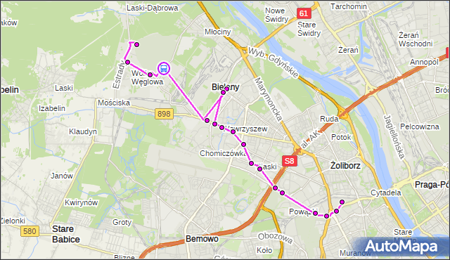 Rozkład jazdy autobusu 409 na przystanku Cm.Północny-Brama Gł. 04. ZTM Warszawa na mapie Targeo