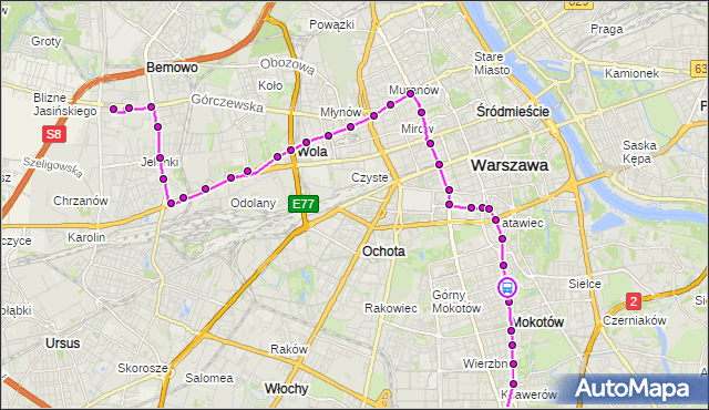 Rozkład jazdy tramwaju 10 na przystanku Dworkowa 05. ZTM Warszawa na mapie Targeo