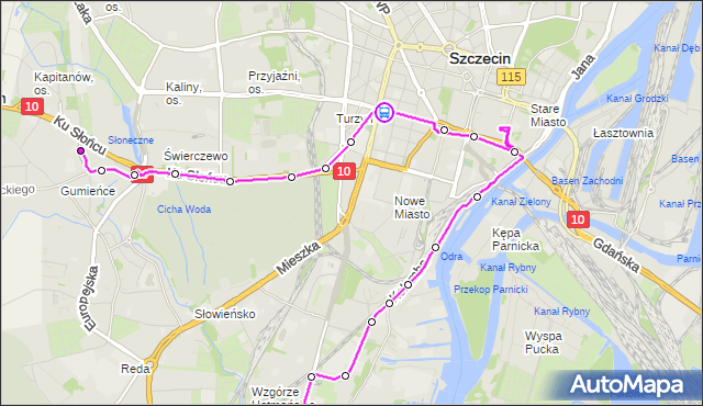 Rozkład jazdy autobusu 528 na przystanku Plac Kościuszki 22. ZDiTM Szczecin na mapie Targeo