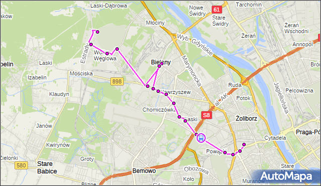 Rozkład jazdy autobusu 409 na przystanku Powązki-Cm.Wojskowy 01. ZTM Warszawa na mapie Targeo