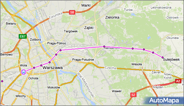 Rozkład jazdy autobusu S2 na przystanku Warszawa Zachodnia 01. ZTM Warszawa na mapie Targeo