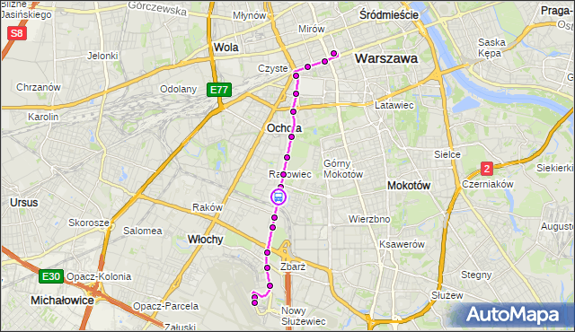 Rozkład jazdy autobusu N32 na przystanku Baleya 01. ZTM Warszawa na mapie Targeo