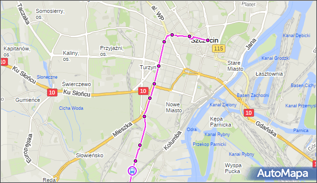 Rozkład jazdy tramwaju 12 na przystanku Frysztacka 11. ZDiTM Szczecin na mapie Targeo