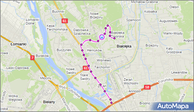 Rozkład jazdy autobusu 152 na przystanku Sadkowska 02. ZTM Warszawa na mapie Targeo