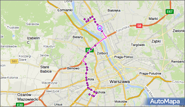 Rozkład jazdy autobusu 186 na przystanku Konwaliowa 02. ZTM Warszawa na mapie Targeo