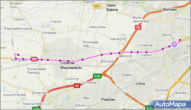 Rozkład jazdy autobusu 713 na przystanku P+R Połczyńska 01. ZTM Warszawa na mapie Targeo