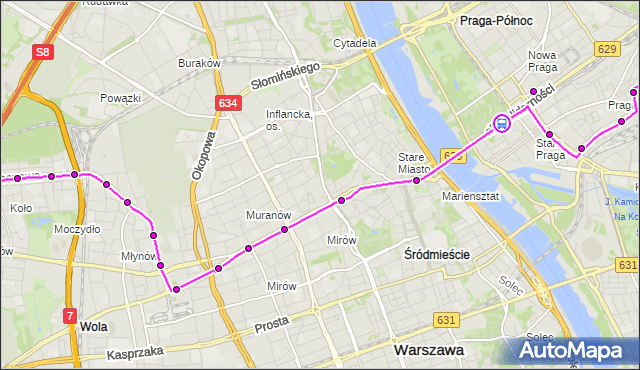 Rozkład jazdy tramwaju 13 na przystanku Park Praski 02. ZTM Warszawa na mapie Targeo