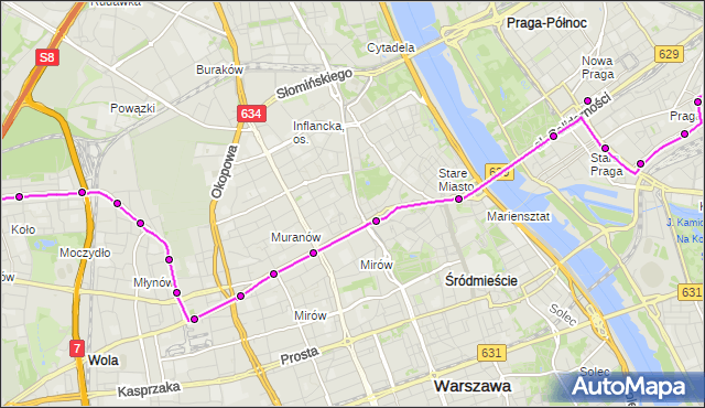 Rozkład jazdy tramwaju 13 na przystanku Wojnicka 02. ZTM Warszawa na mapie Targeo