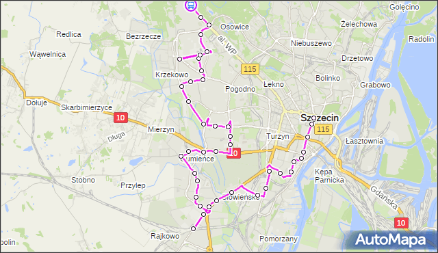 Rozkład jazdy autobusu 529 na przystanku Goplana nż 12. ZDiTM Szczecin na mapie Targeo