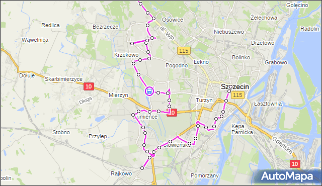 Rozkład jazdy autobusu 529 na przystanku Kmieca 41. ZDiTM Szczecin na mapie Targeo